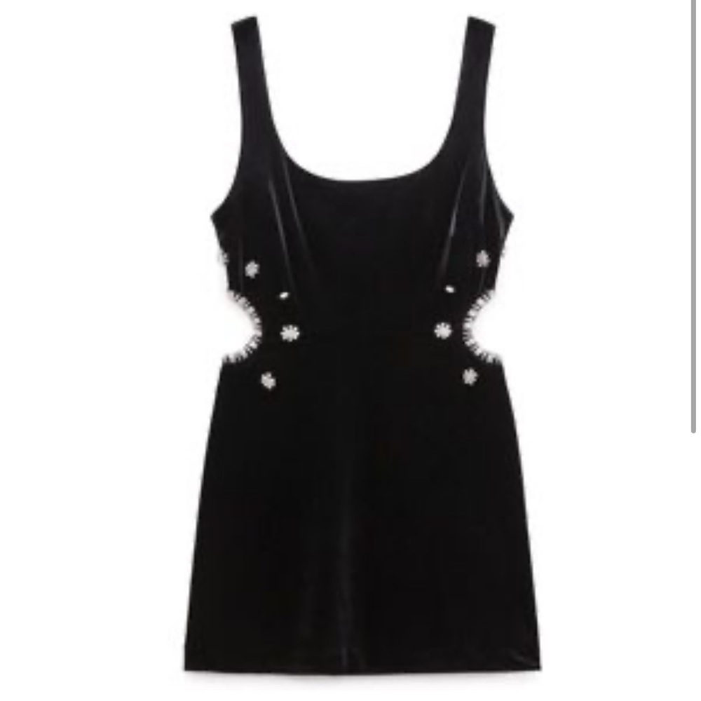 Zara Black Velvet Holiday Dress